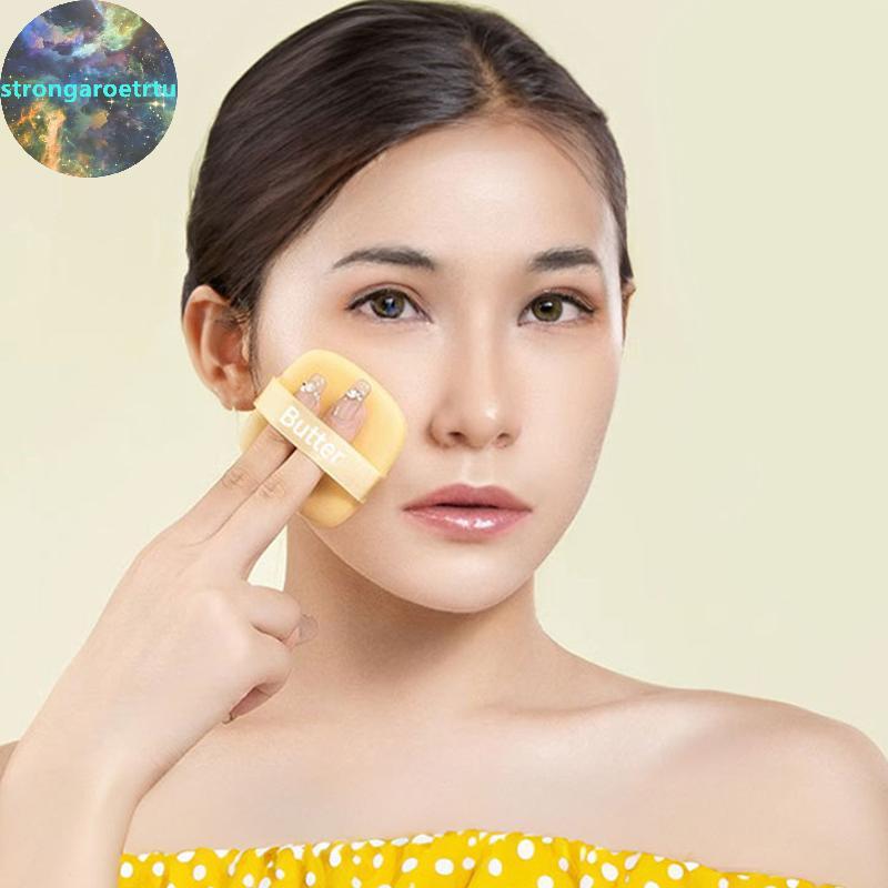 Strongaroetrtu 6 ชิ้นชุดแป้งพัฟเปียกและแห้ง Dual-Purpose Beauty เครื่องมือ Mini Thumb Powder Puff ไม