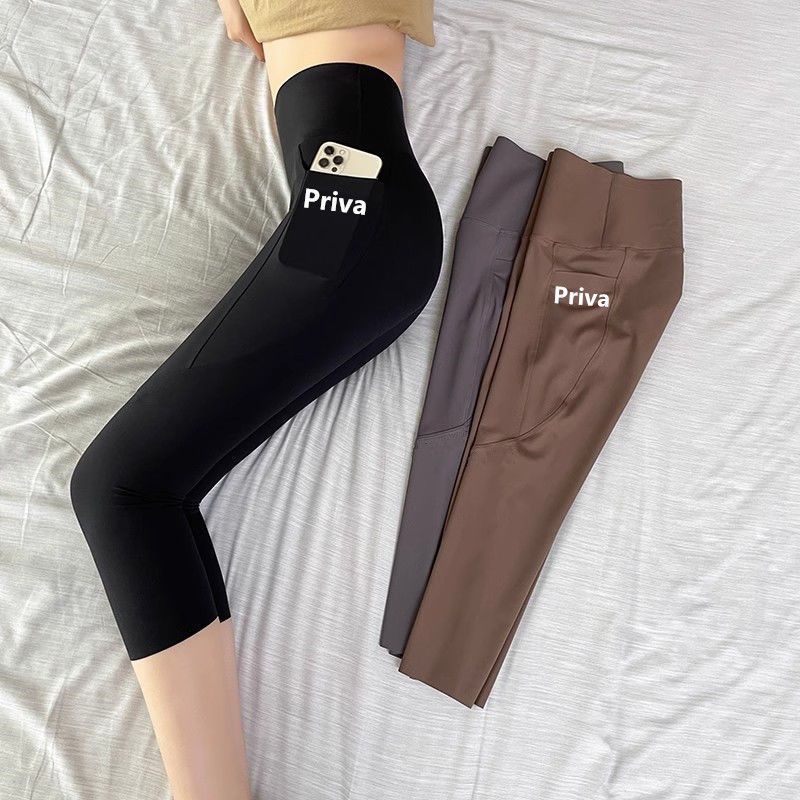 【11.11优惠大促】鲨鱼芭比裤夏季薄款女外穿七分打底裤带口袋春秋季高腰瘦腿瑜伽裤fadacai666.thfadacai666th20251108