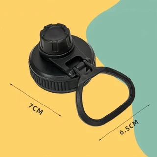เก็บปลายทาง！ฝาปิดแก้วน้ำพลาสติก มีหูหิ้ว ฝากระบอกน้ำ ปากกว้าง58.5MM ฝาปิดขวด แบบเปลี่ยน สีดำ