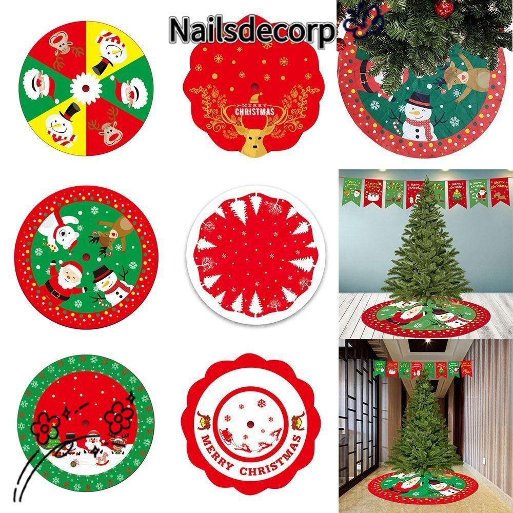 NAILSDECOR กระโปรงต้นคริสต์มาส, Party Decor Happy Year พรมพรมปูพื้น, Merry Christmas Home Supplies Snowman Santa Elk ผ้าห่มกลางแจ้งคริสต์มาส