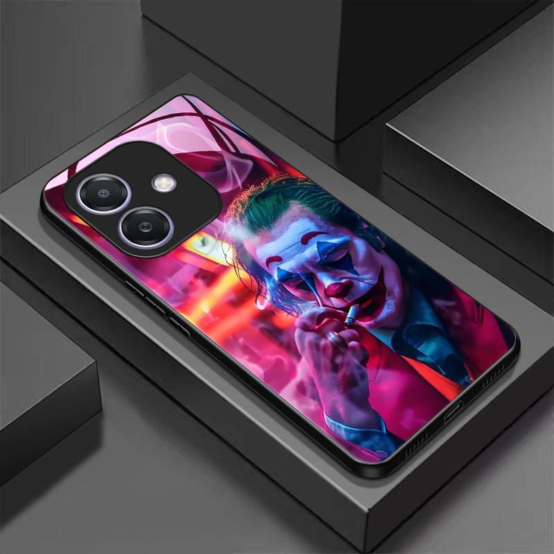 เคสโทรศัพท์กระจกนิรภัยเหมาะสําหรับ OPPO A3 4G/A3X ปกแข็งบางเฉียบลายตลก Joker BLA073