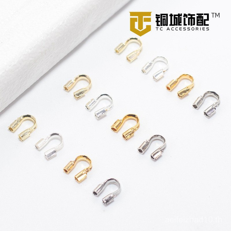 สร้อยข้อมือและสร้อยคออุปกรณ์เสริม หัวเข็มขัด U-shaped ทำจากทองคำเคลือบ 14K สีคงทน