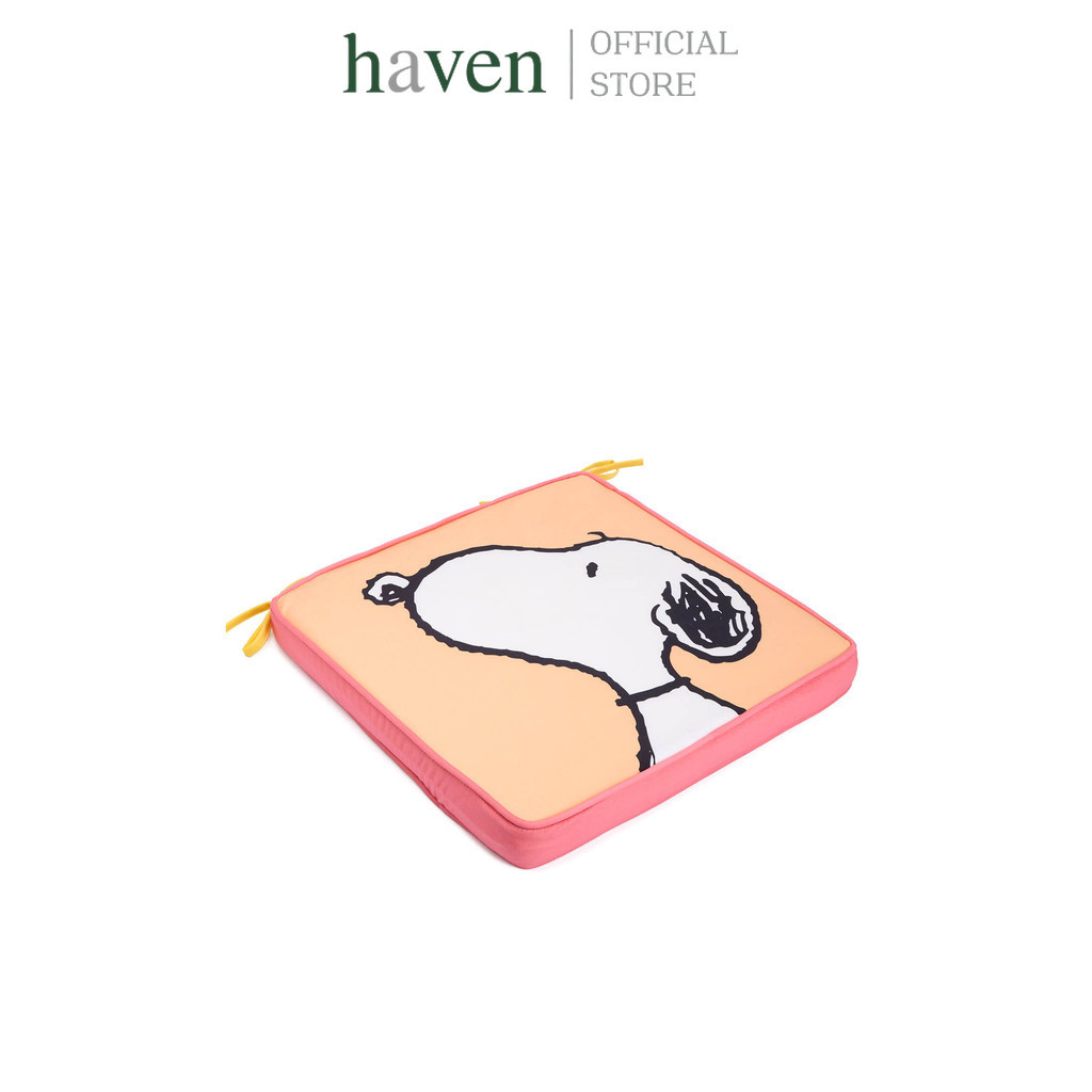 เบาะรองนั่ง Snoopy สีเหลือง ขนาด 45x45 ซม. ลายน่ารัก ตกแต่งบ้าน มุมอ่านหนังสือ
