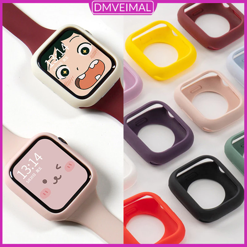 ฝาป้องกันหน้าจอซิลิโคนอ่อน for Apple Watch SE Ultra 3 2 Iwatch Series 11 10 9 8 7 6 5 4 49 46 42 45 44 40 41 38mm เคส