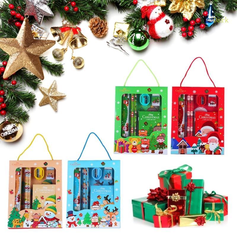 Dark Set Eraser Suite Chrismas Gifts Pencil Set Children Christmas Stationery Gifts