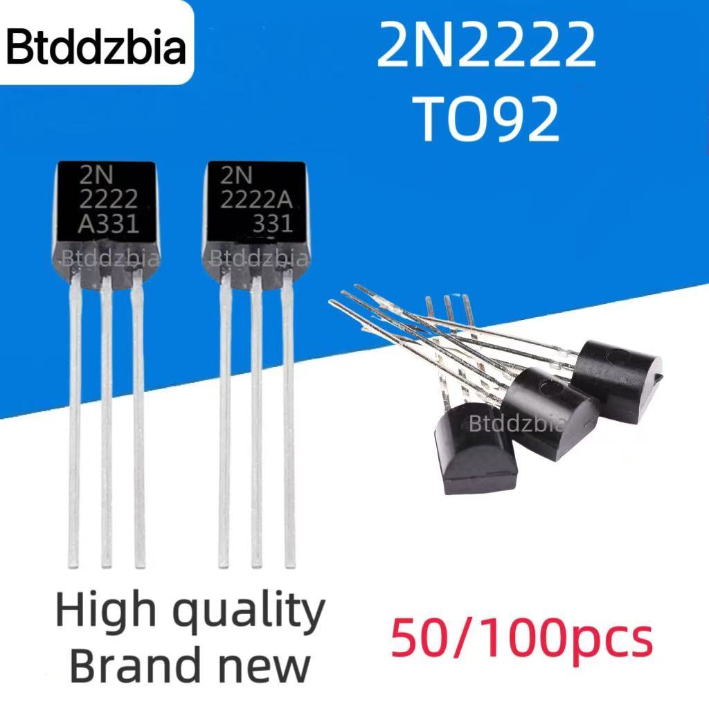 50/100PCS Transistor Kit 2N2222 TO92 NPN 30v 800MA Transistors Electronic kit