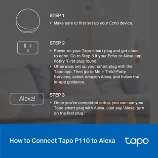 TP-Link Tapo P110M สมาร์ทปลั๊ก Mini Smart Wi-Fi Plug สั่งเปิดปิดเครื่องใช้ไฟฟ้าผ่านแอป Tapo