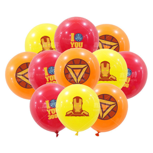 圣诞气球 Cross-Border 3000 Iron Man Theme Iron Man ตกแต่งงานเลี้ยงวันเกิด Iron Man ชุดบอลลูนยาง