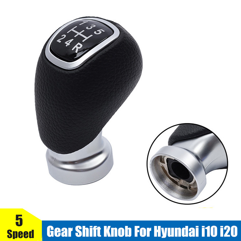 5 ความเร็วรถเกียร์ธรรมดาเกียร์ Shift Knob สําหรับ Hyundai i10 i20 2014-2020 / Kia Rio 5 2012-2015 Sh