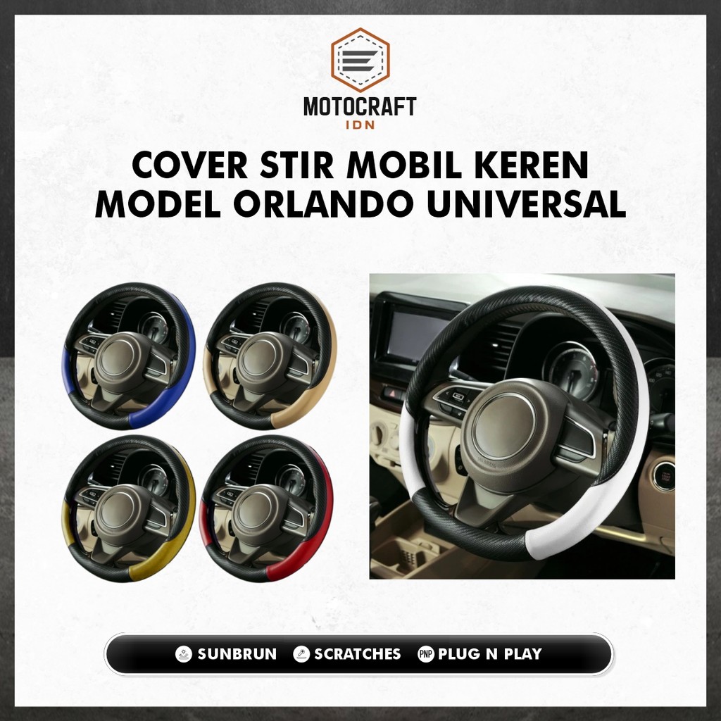 ฝาครอบพวงมาลัยรถยนต์ Toyota Calya Orlando / UNIVERSAL Orlando Motif ที่หุ้มพวงมาลัยรถยนต์
