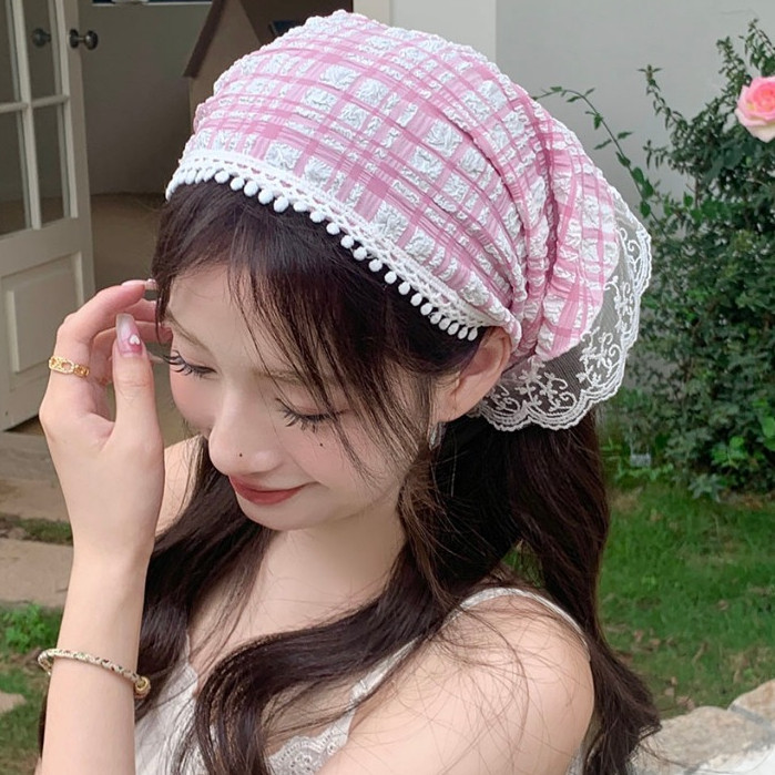 ผ้าคลุมศีรษะ hairband🎁 สไตล์เกาหลี น่ารัก หรูหรา ins แฟชั่น ถักเปีย หวาน🎄 cherry Floral หลากหลาย Christmas พร้อมส่ง - รูปที่ 5