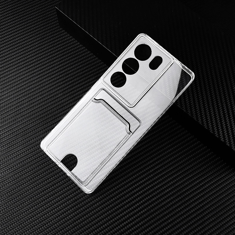 CASE VIVO V27E, V29 5G, V29E 5G CASE CARD CLEAR TRANSPARENT SOFT SLOT CARD / WALLET CASE