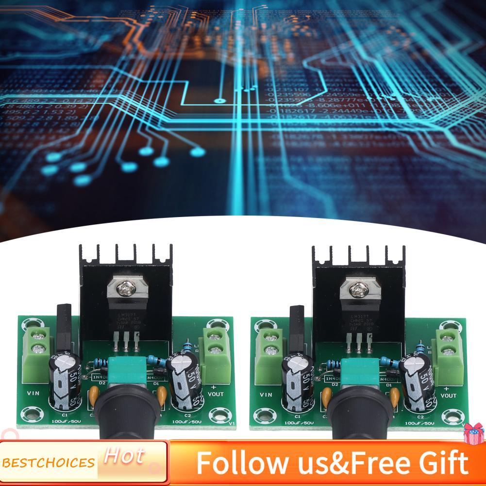 Bestchoices LM317 Linear โมดูลเซ็นเซอร์การกระจายความร้อนขนาดใหญ่ PCB DC สูงสุด 35V การทำงานที่เสถียร