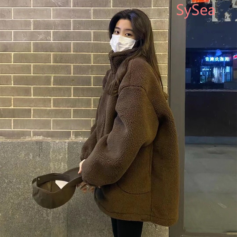 แจ็คเก็ตตุ๊กตาสำหรับผู้หญิง สไตล์เกาหลี แบบเชอร์ปา ออกแบบมาให้อบอุ่นและสวมใส่ง่าย