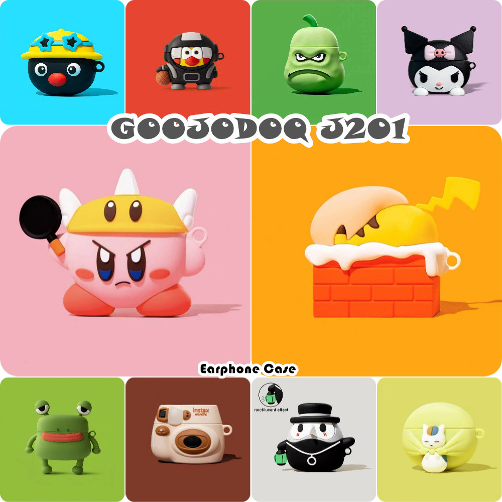 สําหรับ GOOJODOQ J201 Casing Case Soft Silicone Headphone Case Niche Cartoon NO.3