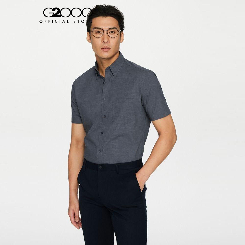 G2000 เสื้อเชิ้ตแขนสั้นแบบทางการสำหรับผู้ชาย ทรง SMART FIT รุ่น 2113101279 DARK NAVY