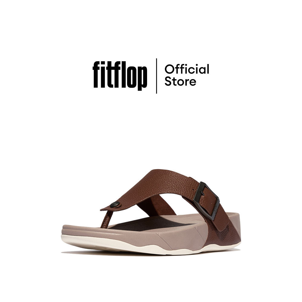 FITFLOP TRAKK II BUCKLE TUMBLE T/P รองเท้าแตะแบบหูหนีบผู้ชาย รุ่น JI4-C74 สี BROWN