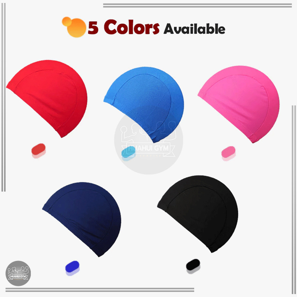 อุปกรณ์ว่ายน้ำ Swimming cap หมวกกันน้ำ ผ้ายืดหยุ่น สวมใส่สบายมาก ไม่อึดอัด สำหรับผู้หญิงและผู้ชาย - รูปที่ 4
