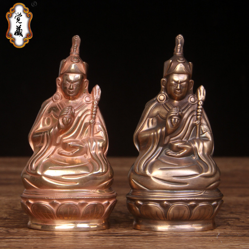 ทองแดงบริสุทธิ์ทิเบต Guru Rinche Dale พระพุทธรูปทองแดงทิเบต Guru Rinche Guru Rinpoche พระพุทธรูปเนปา