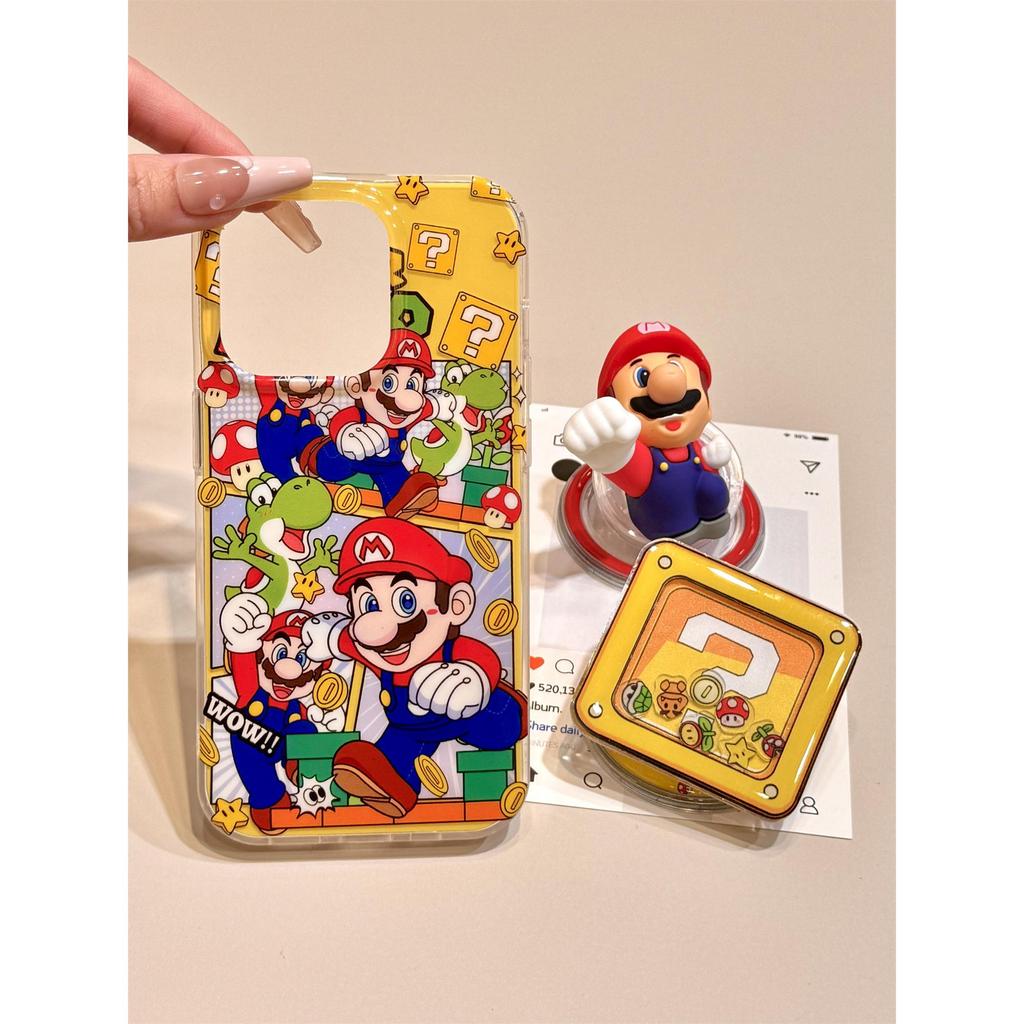 Wow Super Mario กระพริบตอนนี้~Too Cute It Is Still A Magnetic Bracket!!วงเล็บแม่เหล็กเหมาะสําหรับ แอ