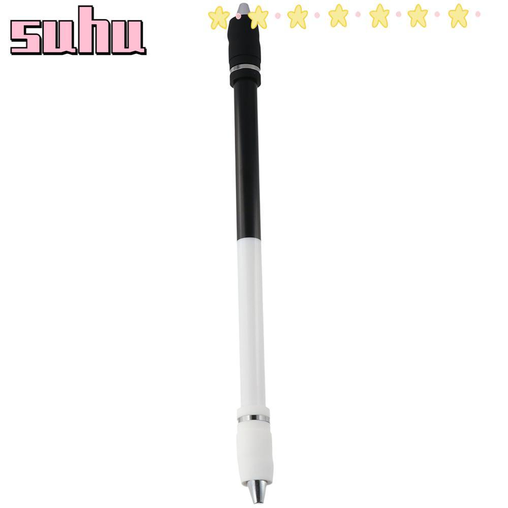 SUHUHD Spin Pen, PC Black Pen Spinning, สํานักงานเคลือบไม่ลื่นสีขาวระดับกลาง