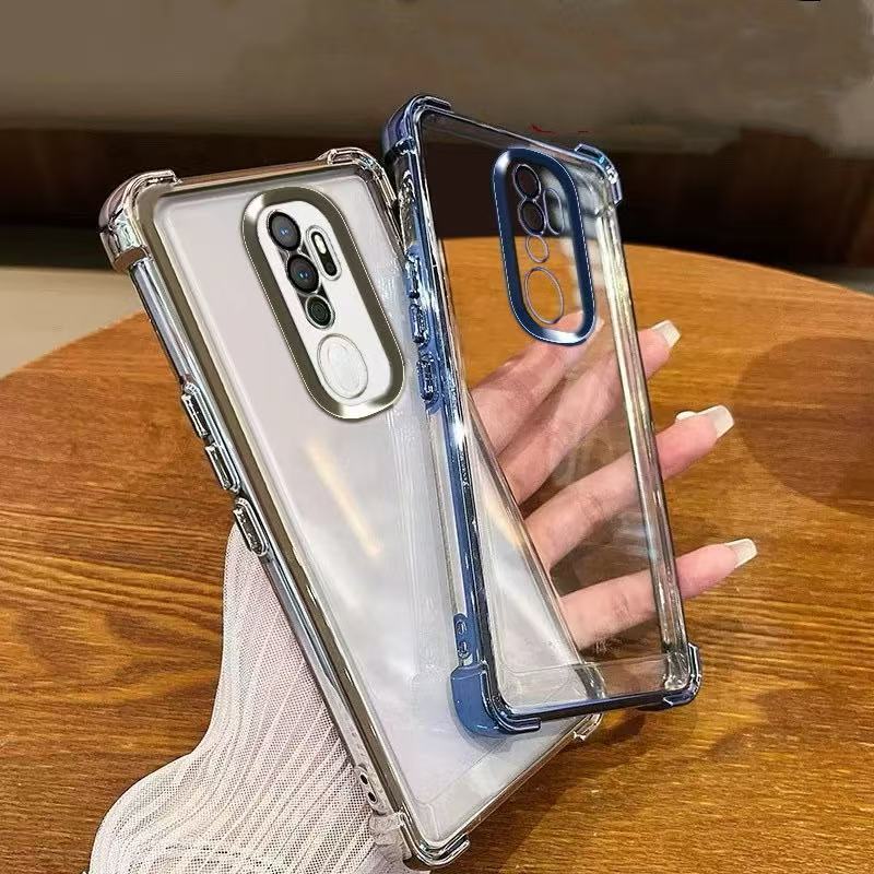 [ส่งจากไทย]เคสใส กันกระแทก สำหรับ สำหรับ Oppo A5 2020 A9 2020 ขอบสี Case TPU กันเลนส์กล้อง