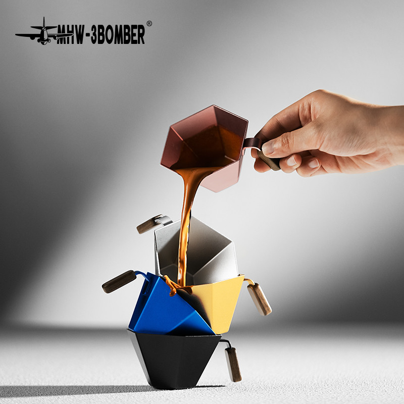 MHW-3BOMBER Bomber Prism ถ้วยตวงถ้วยกาแฟสกัด Double Scale Espresso ถ้วยตวงอลูมิเนียม