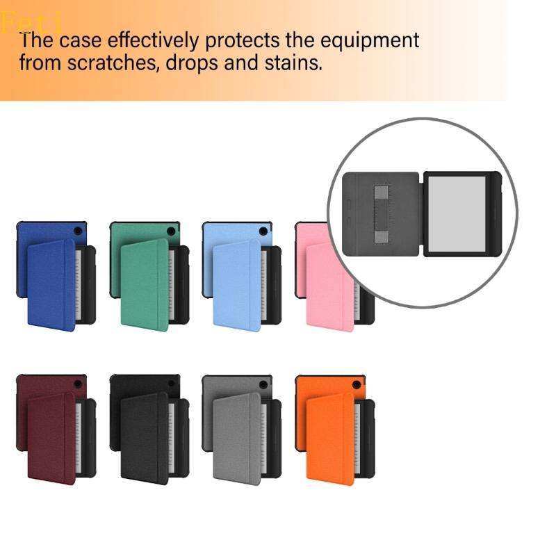 Feti กันกระแทก Ereader กรณีฝาครอบป้องกันสวมใส่ป้องกันกรณีพร้อมสายคล้องมือสําหรับ Libra สี 2024 Eread