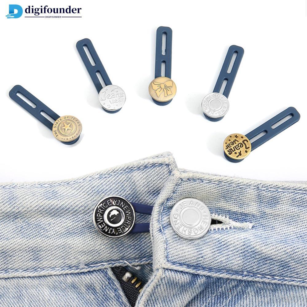 DIGIFOUNDER - อุปกรณ์ปรับขนาดเอวกางเกงยีนส์ ขยายและลดขนาดได้ ไม่มีเย็บผ้า G9W1