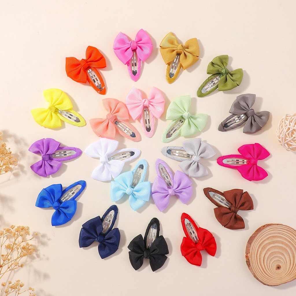 ลูกอมสีมินิสำหรับกิ๊บผม 20 ชิ้น เหมาะสำหรับตกแต่งทรงผมของทารกและเด็กเล็ก ขายส่ง