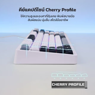 FANTECH คีย์บอร์ดเกมมิ่งปุ่มยางแบบมีสาย HAYATE เสียงพิมพ์เงียบ ปรับไฟ RGB ได้ 3 โหมด รุ่น K516