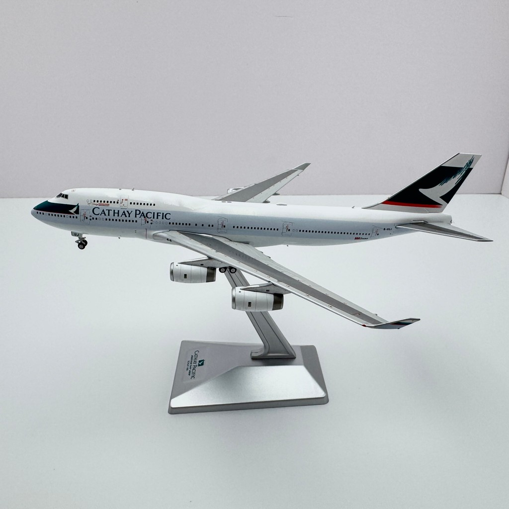พร้อมส่ง YY Wings 1/400 Cathay Pacific Airlines B747-400 B-HUJ Alloy Airliner รุ่น