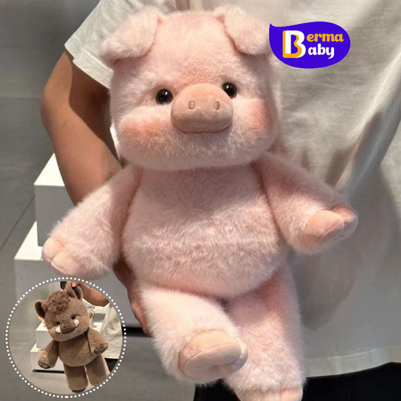 Berma Baby ตุ๊กตาหมูอ้วนอวบ หมอนตุ๊กตาหมูจําลอง สัมผัสนุ่ม สำหรับเด็ก ของขวัญวันเกิด 45cm