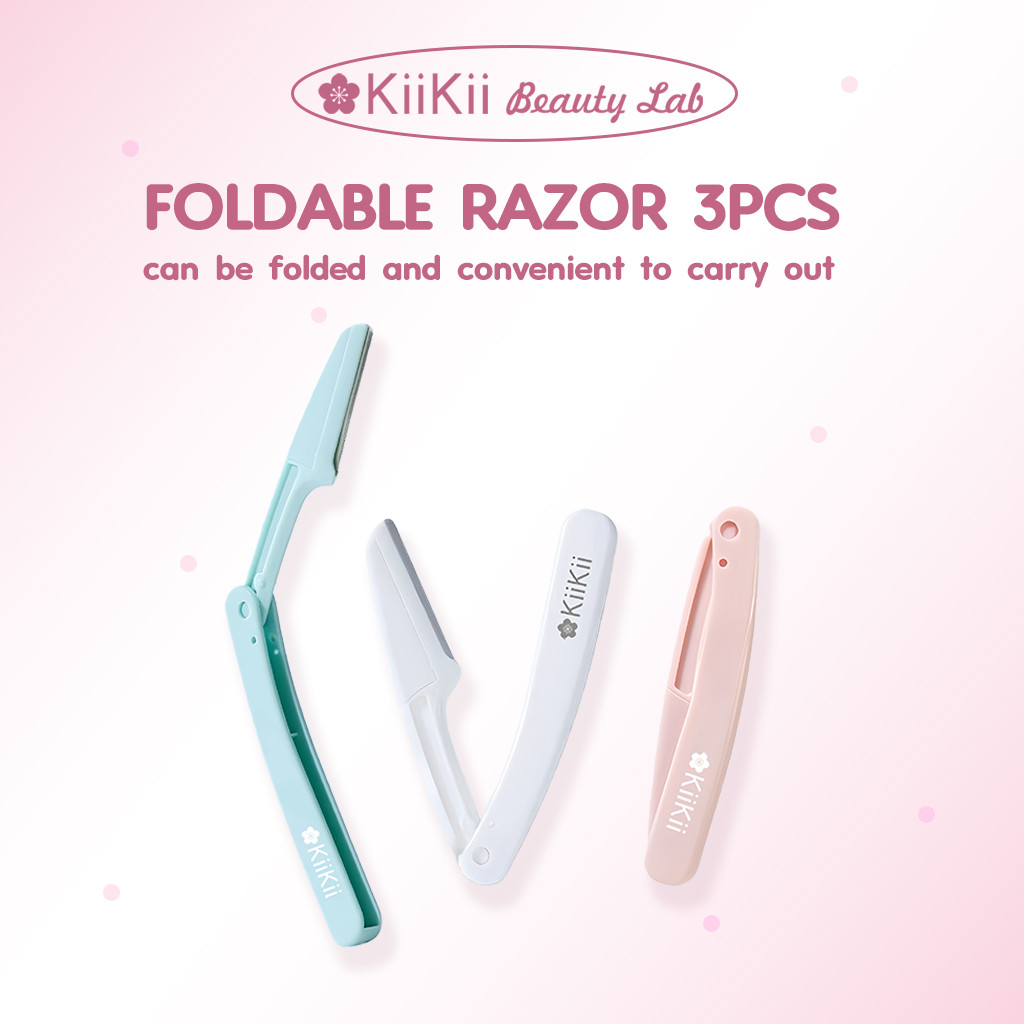 KiiKii Beauty Lab มีดกันคิ้ว ที่กันคิ้ว กันคิ้ว สเตนเลส ทนทาน กำจัดขนคิ้ว ได้รูปตามต้องการ แบบพกพา