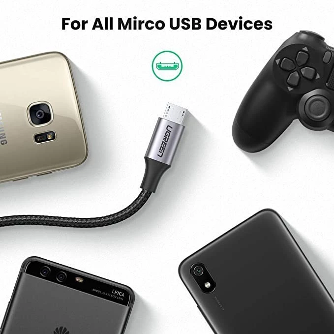UGREEN สายชาร์จ Micro USB Braided Data Cable 18W QC3.0 thumbnail 5