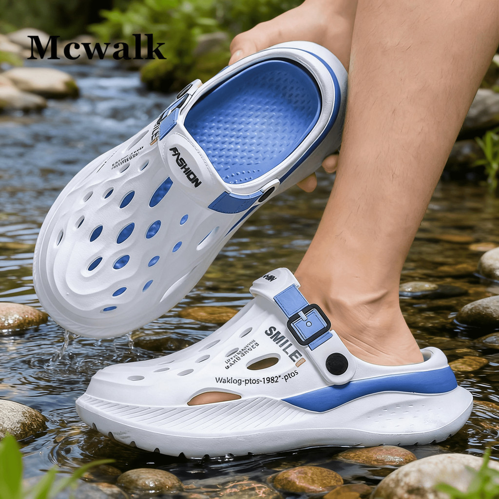 MCWALK รองเท้าแตะ EVA ยูนิเซ็กซ์ สําหรับขับรถ ทนสึกหรอ ไม่กลิ่นเท้า
