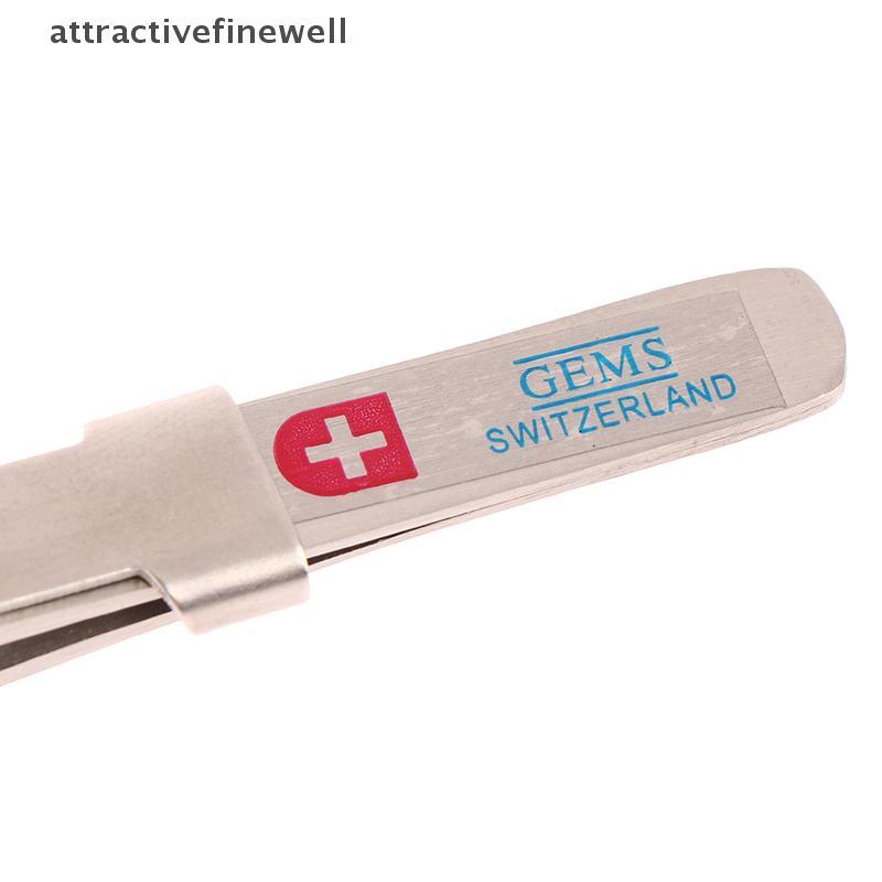 [attractivefinewell] เครื่องประดับทําเครื่องมือแหนบเว้าร่องเพชรสแตนเลสปรับหัตถกรรมเครื่องมือสําหรับ Jeweler TIV