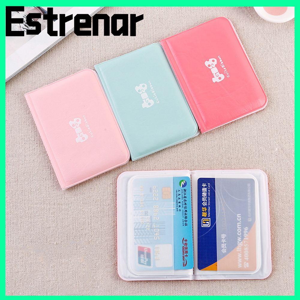 ESTRENAR Card Holder Portable PVC 12 Card Bit Card Cover