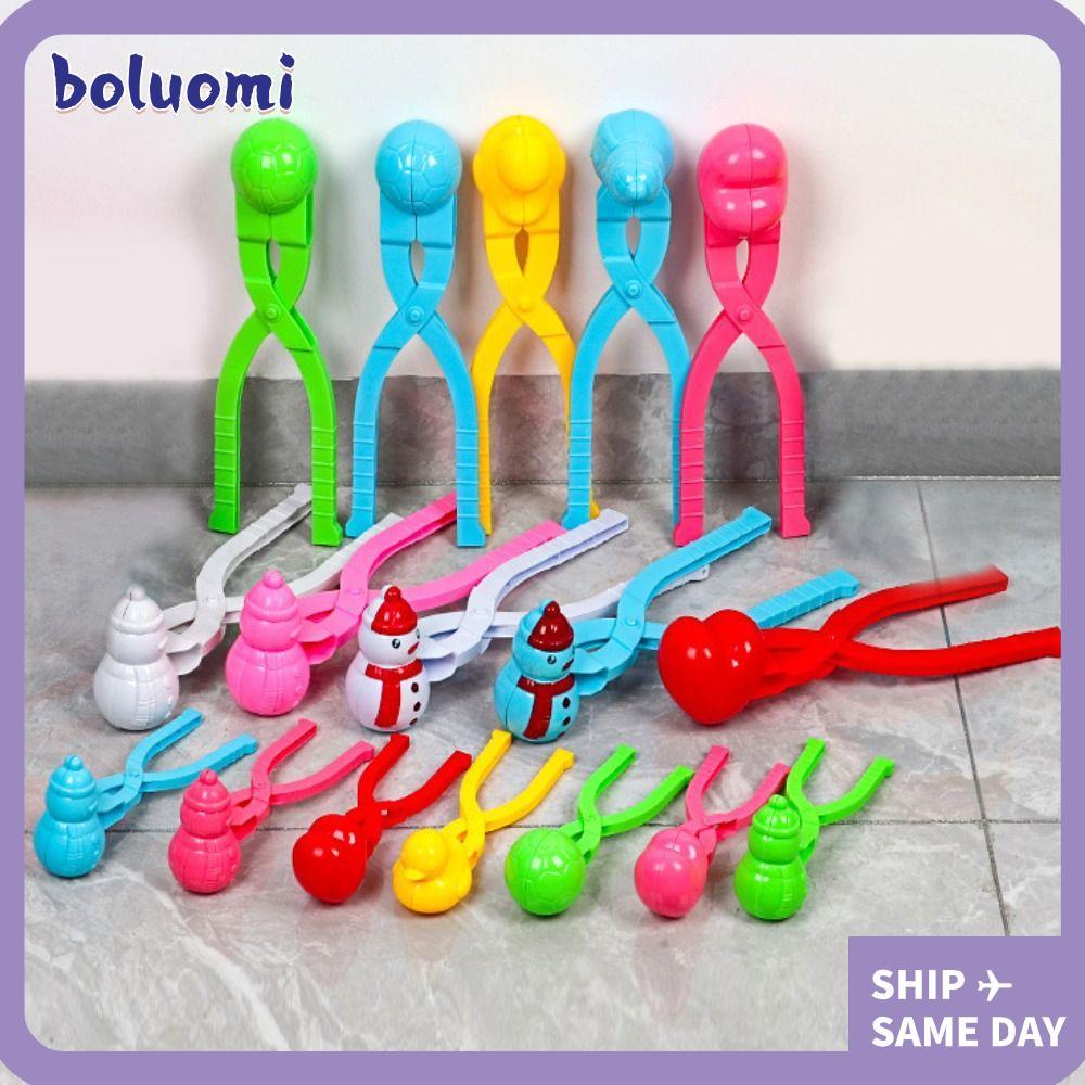 โบลูโอมิ หัวใจเกล็ดหิมะเป็ดรูปร่างคลิปแหนบ,หลายรูปแบบกลางแจ้งเครื่องทําสโนว์บอลคลิป, ทรายพลาสติกหิมะบอลแม่พิมพ์ของเล่นสําหรับเด็กผู้ใหญ