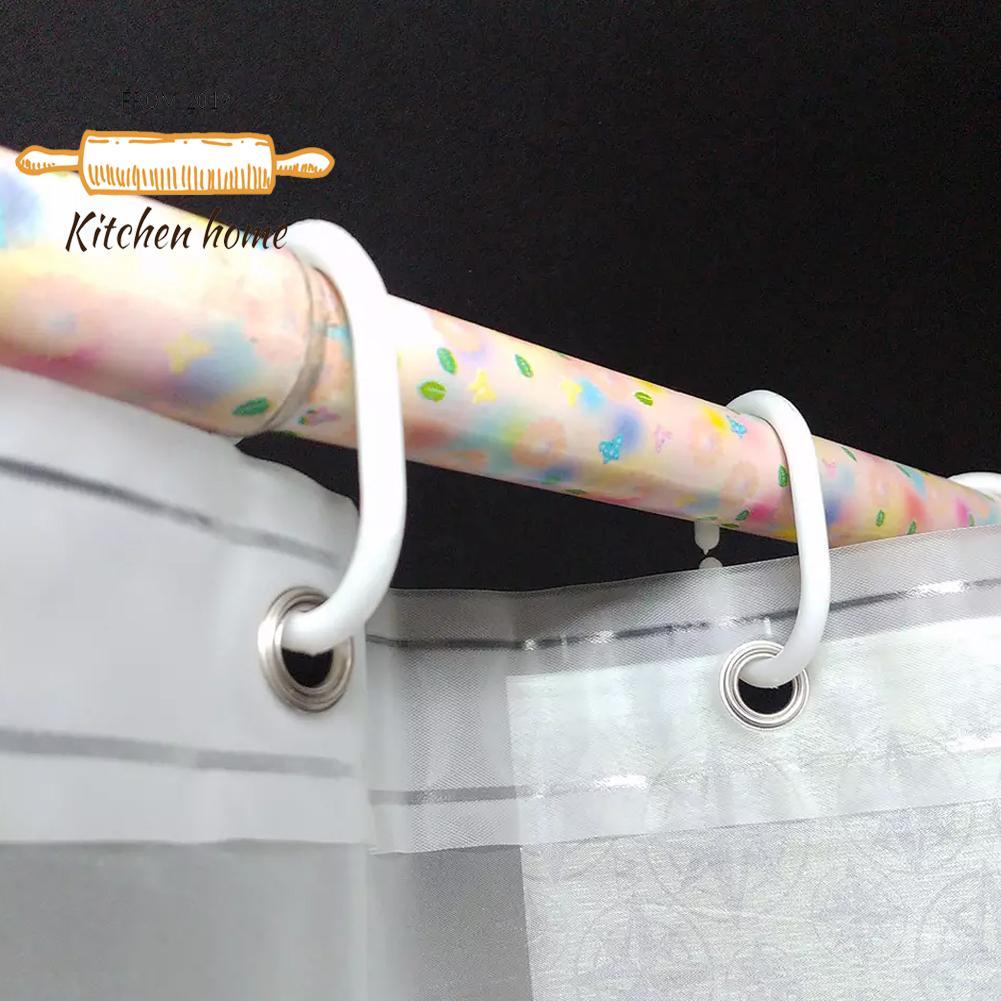 พลาสติกรูปตัว C ผ้าม่านม่านอาบน้ําสีขาว C คลิปอาบน้ําแหวนผ้าม่าน Glide ผ้าม่านห่วง L1z0
