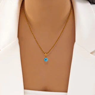 สร้อยคอสแตนเลส Twisted Chain กันภัย charm ขนาดเล็ก สวยงาม เป็นของขวัญสำหรับผู้หญิง และยัง hypoallergenic อีกด้วย