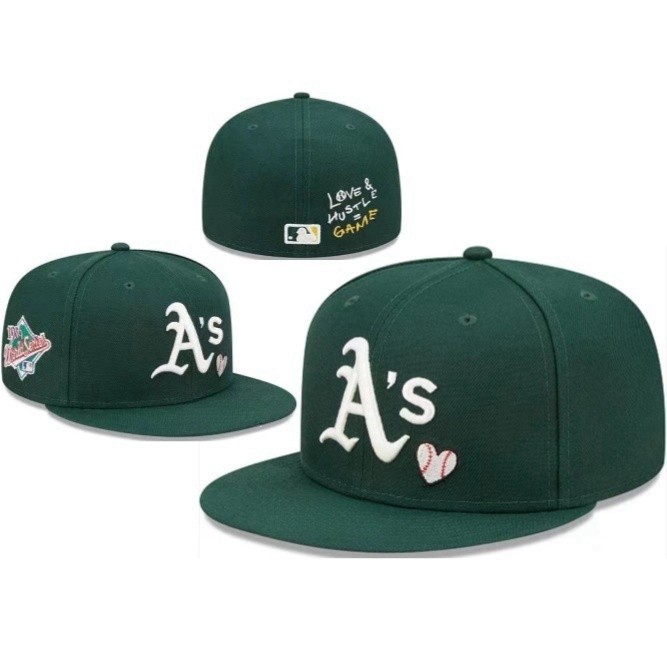 MLB Oakland หมวกกรีฑา ขนาด 59FIFTY พอดีหัว สำหรับทั้งชายและหญิง