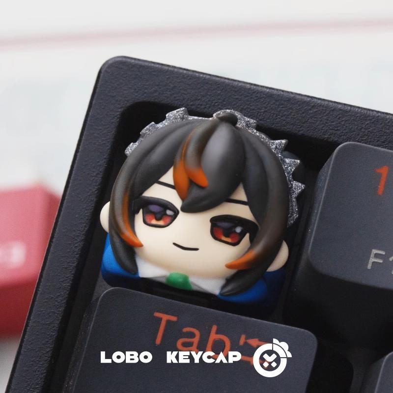 Lobo Zhu Yuan Zenless Zone Zero / ZZZ Theme Artisan Keycaps ปุ่มกดเรซิน