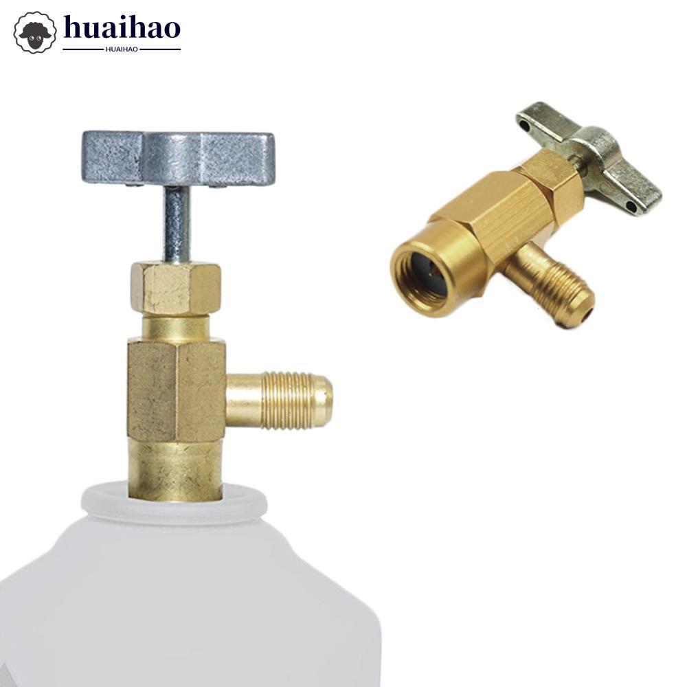 HUAIHAO รถเครื่องปรับอากาศ R134a A/C สารทําความเย็น Self-Piercing สามารถแตะวาล์วที่เปิดขวดอะแดปเตอร์