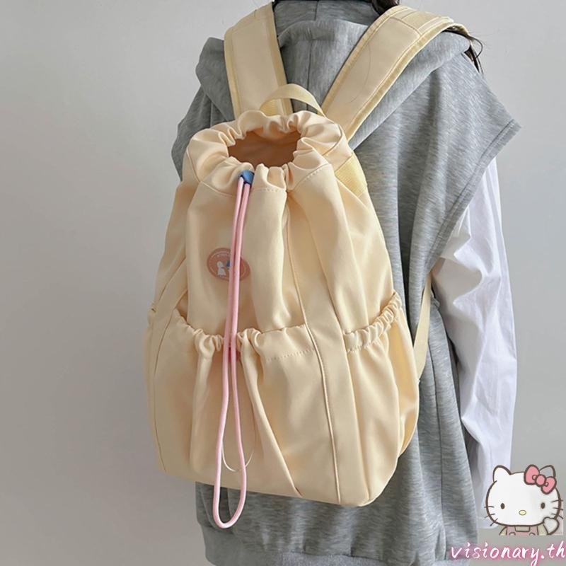 Vision Compact Nylon Daypack พร้อมกระเป๋าองค์กรกระเป๋าเป้สะพายหลังความจุขนาดใหญ่