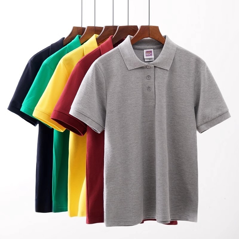 เสื้อโปโลแขนสั้นพื้นฐาน ผ้านุ่ม ไม่ต้องรีด ใส่ได้ทั้งชายหญิง ผ้าเย็นสบายและระบายอากาศได้ดี เสื้อโปโลPolo