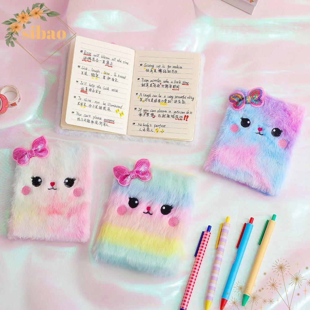 SIBAO Diary Book Multi-color Creative A6 Plush นักเรียนของขวัญ Tie-ย้อม Hand Account Book