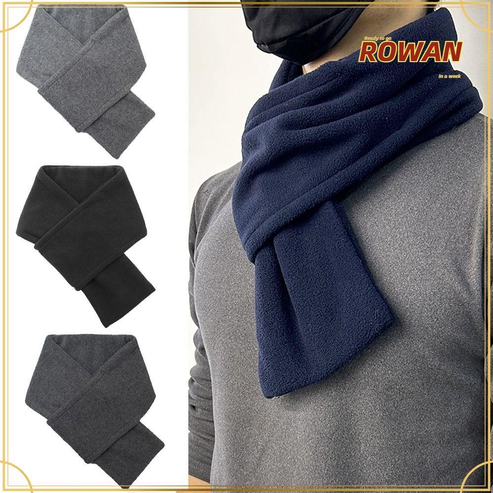 โรวันธ ผู้ชายคออุ่น,หนาสีทึบผ้าพันคอขนแกะขั้วโลก,แฟชั่นเย็นหลักฐาน กันลม ฤดูหนาวที่อบอุ่นผ้าฝ้ายผ้าคลุมไหล่ผ้าพันคอตั้งแคมป์ขี