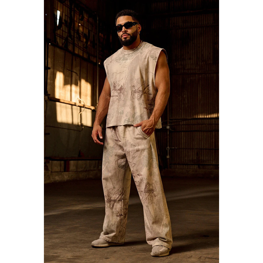 YOUNGLA American Street Wear Sports Fitness Leisure Camouflage Straight Pants
