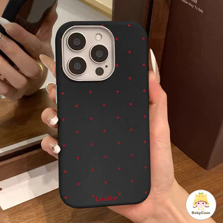 เคสไอโฟน16 17 สำหรับ iPhone 11 17 16 14 15 12 13 Pro Max 7 15 8 16 Plus 17air X XR XS SE2 3 ปกอ่อนลายจุดเล็กสีสันสดใส
